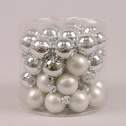 Шарики стеклянные Flora D-3 см. 45шт.(44549)