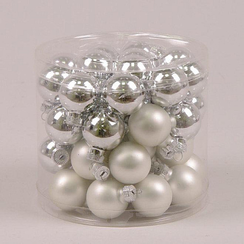 Шарики стеклянные Flora D-3 см. 45шт.(44549)