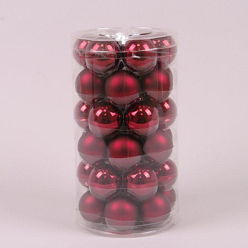 Шарики стеклянные Flora D-3,8 см. 36 шт.(44571)