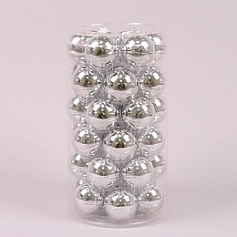 Шарики стеклянные Flora D-3,8 см. 36 шт.(44609)