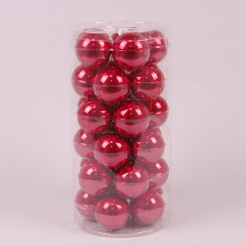 Шарики стеклянные Flora D-5,7 см. 30 шт.(44576)