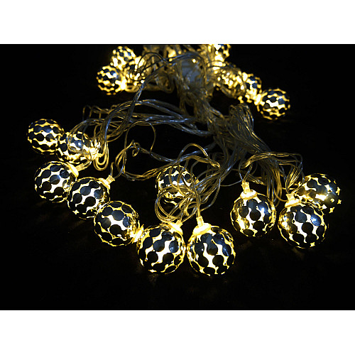 Гирлянда Gonchar Серебро Мячик 20 LED 5 м Теплый белый (MR35787)