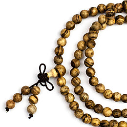 Чётки Ручная Работа 108 бусин Дерево Аквилария 36х0,6х0,6 см Коричневый (21673)