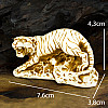 Статуэтка Нэцкэ Тигр Netsuke Гипс 7,6x4.3x3.8 см Бежевый (00749)