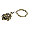 Брелок Тигр Netsuke Металл Объемное изображение 8х2.4х0.2 см Бронзовый (26927)