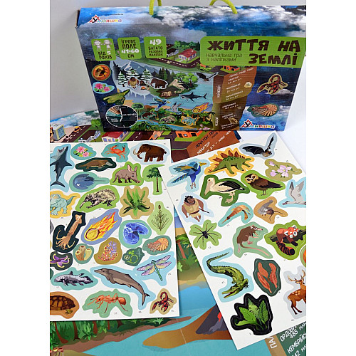 Игра с многоразовыми наклейками MiC Кто живет на Земле (КП-009)
