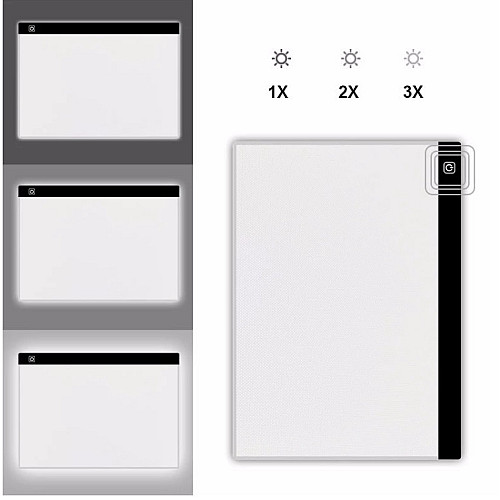 Световой планшет Tenwin формат А3 (LED Light Pad) для рисования и копирования мощность 7 W