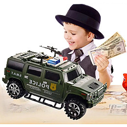 Интерактивная электронная копилка сейф UKC Машинка с кодовым замком