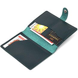 Обложка на документы из натуральной кожи Shvigel 16527 Зеленый