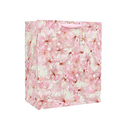 Подарочный пакет Lesko PPW PAPER ZD025 Flowers Big 290х250х125 Розовый (8585-31731)