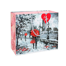 Подарочный пакет Lesko PPW PAPER ZD010-3 Two Lovers Big 245х290х125 Разноцветный (8590-31728)