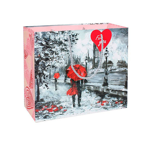Подарочный пакет Lesko PPW PAPER ZD010-3 Two Lovers Big 245х290х125 Разноцветный (8590-31728)