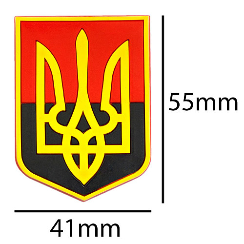 Магнит Резиновый Magnet Трезубец Герб Украины 5,5x4,1x0,3 см Черно-красный (19402)