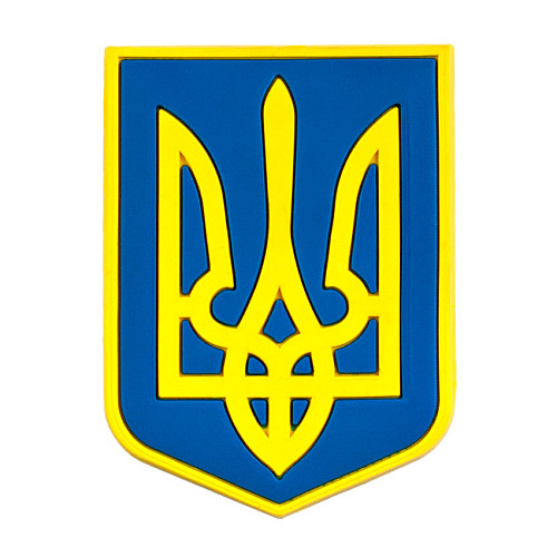 Магнит Резиновый Magnet Трезубец Герб Украины 5,5x4,1x0,3 см Желто-голубой (19401)
