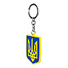 Брелок на ключи Magnet резиновый Герб Украины Трезубец 5,5x4,1x0,3 см Желто-голубой (19410)