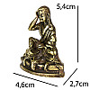 Статуя HandiCraft Миларепы Древний тибетский античный стиль 5,4 см Бронзовый (26789)