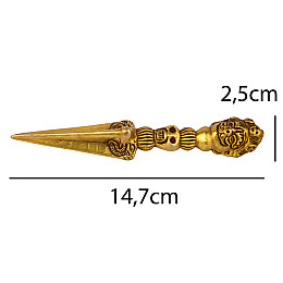 Статуэтка HandiCraft Кила Махакалы (тиб. Пхурба) + держатель Бронза с позолотой 15 см (26391)