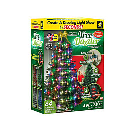 Цельная ёлочная гирлянда универсальная Tree Dazzler 64 Led