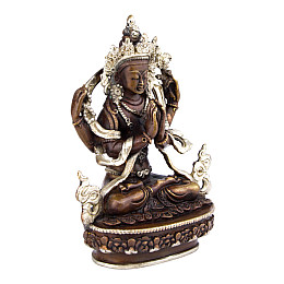 Статуэтка HandiCraft Авалокитешвара тиб. Ченрезиг Бронза серебрение 9 см (23887)