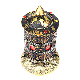 Молитвенный барабан HandiCraft Мани. Медь чеканка инкрустация камнями 17 см (26848)