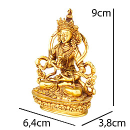 Статуя HandiCraft Ваджрасаттва тиб.Дордже Семпа Бронза позолота Непал 9 см (23860)