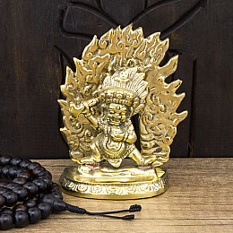 Статуя HandiCraft Махакалы тиб. Бернаг Чен Бронза Непал 9 см (26760)