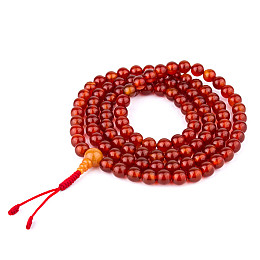 Четки из сердолика HandiCraft 108 бусин 8.2 мм (27164)