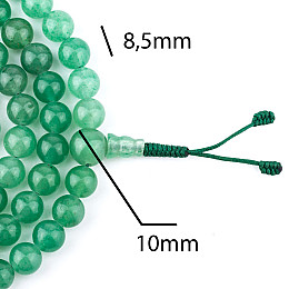 Четки из натурального камня Swayambhu ST Авантюрин 108 бусин 8.5 мм (27166)