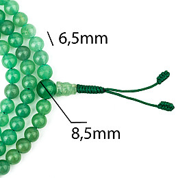 Четки из натурального камня Swayambhu ST Авантюрин 108 бусин 6.5 мм (27167)