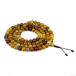 Четки из  натурального камня Swayambhu ST Золотой кварц 108 бусин 8.5 мм медь (27172)