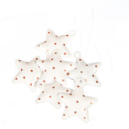 Набор игрушек Elisey Снежные звездочки 5 см Белый (014NY)