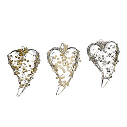 Набор украшений Elisey Ледяные сердца 7 см Прозрачный (087NB)