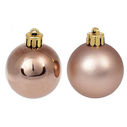 Шар новогодний BonaDi D-4 см 12 шт Карамельный мокко (147-454)