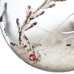 Елочная игрушка Elisey Шар Зимняя сказка с подсветкой d 12 см Прозрачный (042NB)