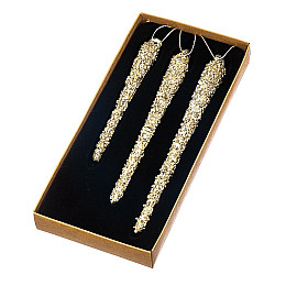 Набор украшений Elisey Сосульки 17 см Золотистый (086NB)