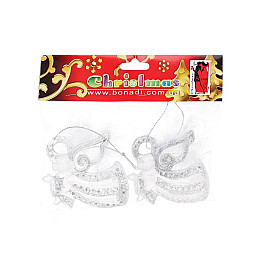 Набор елочных украшений BonaDi Ангел 2 шт 8 см Прозрачный (113-A83)