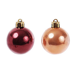 Набор елочных шаров BonaDi D-4 см 12 шт Красный с оранжевым (147-001)