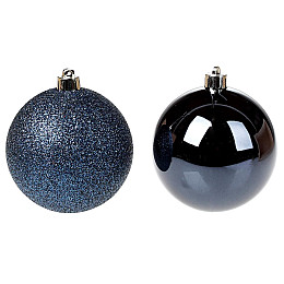 Шар новогодний BonaDi D-8 см 12 шт Синий (147-925)