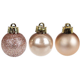 Шар новогодний BonaDi D-3 см 25 шт Бежевый (147-005)