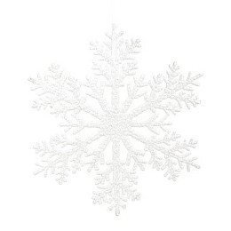 Подвеска новогодняя Flora Снежинка 30 см Белый (12280)