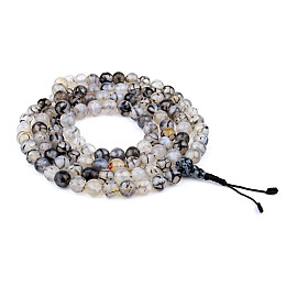 Четки из натурального камня Swayambhu ST Агат «Вены дракона» 108 бусин 8.5 мм (27173)