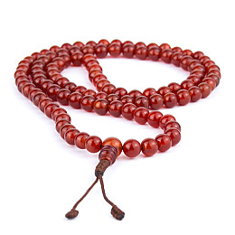 Четки из сердолика HandiCraft 108 бусин 6.7 мм (27196)