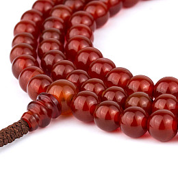 Четки из сердолика HandiCraft 108 бусин 6.7 мм (27196)