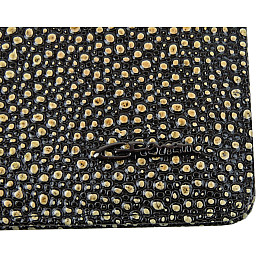 Кожаная обложка на паспорт Giorgio Ferretti Черный с желтым (GF00019076)