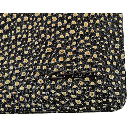 Кожаная обложка на паспорт Giorgio Ferretti Черный с желтым (GF00019076)