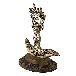 Картика HandiCraft тиб. Дригуг + подставка Бронза с серебрением 23 см (26354)