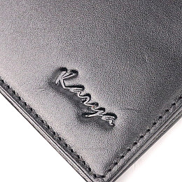 Мужской зажим из гладкой кожи KARYA 21052 Черный