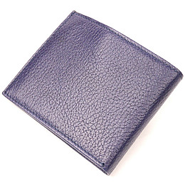 Мужской зажим из зернистой кожи KARYA 21053 Синий