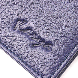 Мужской зажим из зернистой кожи KARYA 21053 Синий