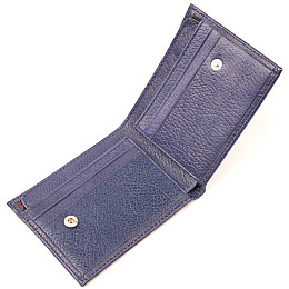 Мужской зажим из зернистой кожи KARYA 21053 Синий